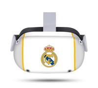 Head Case Designs Licenza Ufficiale Real Madrid CF Bianco Stemma Vinile Sticker Pelle Adesivo Compatibile con Meta Quest 2