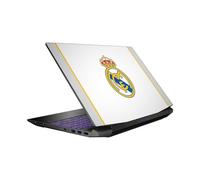 Head Case Designs Licenza Ufficiale Real Madrid CF Bianco Stemma Vinile Sticker Pelle Adesivo Compatibile con HP Pavilion 15.6" 15-dk0047TX