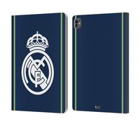 Head Case Designs Licenza Ufficiale Real Madrid CF Blu Scuro Stemma Custodia Portafoglio in Pelle Compatibile con Apple iPad PRO 13 M4 2024