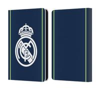 Head Case Designs Licenza Ufficiale Real Madrid CF Blu Scuro Stemma Custodia Portafoglio in Pelle Compatibile con Amazon Kindle 11th Gen 6in 2022