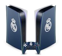 Head Case Designs Licenza Ufficiale Real Madrid CF Blu Scuro Stemma Vinile Frontalino Sticker Gaming Pelle Adesivo Compatibile con Sony PlayStation 5 PS5 Digital Edition Console & DualSense Controller