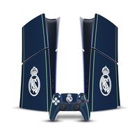 Head Case Designs Licenza Ufficiale Real Madrid CF Blu Scuro Stemma Vinile Sticker Gaming Pelle Adesivo Compatibile con Sony Playstation 5 PS5 Slim Digital Edition Console & DualSense Controller