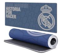 Head Case Designs Licenza Ufficiale Real Madrid CF Historia por Hacer Logo del Distintivo 37.4 x 15.75 x 0.16 Inches (900 x 400 mm) - XL Tappetino per Mouse E Scrivania per Giochi Tastiera PC