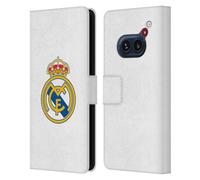 Head Case Designs Licenza Ufficiale Real Madrid CF Logo Bianco Semplice Origine Custodia Portafoglio in Pelle Compatibile con Nothing Phone (2a)