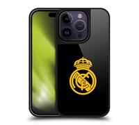 Head Case Designs Licenza Ufficiale Real Madrid CF Logo Dorato Origine Cover in Gel Rinforzata [Protezione di Grado Militare] Compatibile con Apple iPhone 14 PRO