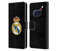 Head Case Designs Licenza Ufficiale Real Madrid CF Logo Nero Semplice Origine Custodia Portafoglio in Pelle Compatibile con Nothing Phone (2a)