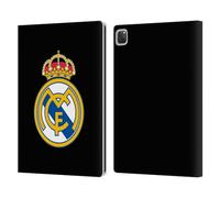 Head Case Designs Licenza Ufficiale Real Madrid CF Logo Nero Semplice Origine Custodia Portafoglio in Pelle Compatibile con Apple iPad PRO 12.9 2020/2021/2022