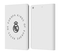 Head Case Designs Licenza Ufficiale Real Madrid CF Re D'Europa Leggenda Custodia Portafoglio in Pelle Compatibile con Apple iPad 10.2 2019/2020/2021