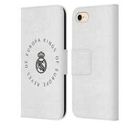 Head Case Designs Licenza Ufficiale Real Madrid CF Re D'Europa Leggenda Custodia Portafoglio in Pelle Compatibile con Apple iPhone 7/8 / SE 2020 & 2022