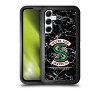 Head Case Designs Licenza Ufficiale Riverdale Black And White Marble Logo South Side Serpents Custodia Antiurto Ultra Blindata Compatibile con Samsung Galaxy A55 5G