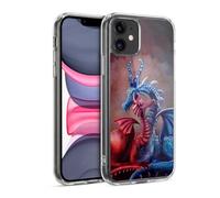 Head Case Designs Licenza Ufficiale Rose Khan Blu E Rosso Serie Scala Mitica Custodia in Gel [Protezione di Grado Militare] Compatibile Con Apple iPhone 11 E Compatibile Con MagSafe