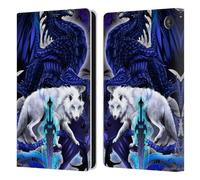 Head Case Designs Licenza Ufficiale Ruth Thompson Lama Alpha & Lupo Fantasia Draghi con Spade Custodia Portafoglio in Pelle Compatibile con Amazon Fire 7 2022