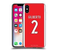 Head Case Designs Licenza Ufficiale S.L. Benfica Gilberto 2021/22 Giocatori Home Kit Custodia in Gel [Grado Militare] Compatibile con Apple iPhone X/iPhone XS E Compatibile con MagSafe