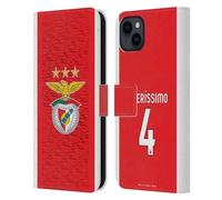 Head Case Designs Licenza Ufficiale S.L. Benfica Lucas Veríssimo 2021/22 Giocatori Home Kit Custodia Portafoglio in Pelle Compatibile con Apple iPhone 15 Plus