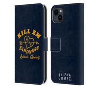 Head Case Designs Licenza Ufficiale Selena Gomez Kill Em with Kindness Revival Art Custodia Portafoglio in Pelle Compatibile con Apple iPhone 15 Plus
