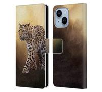 Head Case Designs Licenza Ufficiale Simone Gatterwe Amur Leopardo Animali 2 Custodia Portafoglio in Pelle Compatibile con Apple iPhone 14 Plus