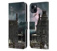 Head Case Designs Licenza Ufficiale Simone Gatterwe Casa Fantasmi Castelli E Palazzi Custodia Portafoglio in Pelle Compatibile con Apple iPhone 15 Plus