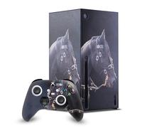 Head Case Designs Licenza Ufficiale Simone Gatterwe Cavallo Friesian Mix Arte Pacchetto Console Da Gioco Wrap E Pelle Per Controller Compatibile con Xbox Series X
