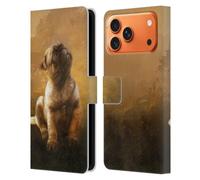Head Case Designs Licenza Ufficiale Simone Gatterwe Cucciolo Carlino Ritratti Naturali Custodia Portafoglio in Pelle Compatibile con Apple iPhone 17 Pro Max