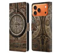 Head Case Designs Licenza Ufficiale Simone Gatterwe Grunge Orologio Steampunk Custodia Portafoglio in Pelle Compatibile con Apple iPhone 17 Pro Max