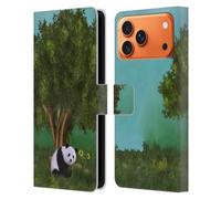 Head Case Designs Licenza Ufficiale Simone Gatterwe Panda Carino Ritratti Naturali Custodia Portafoglio in Pelle Compatibile con Apple iPhone 17 Pro Max