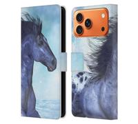Head Case Designs Licenza Ufficiale Simone Gatterwe Selvaggio Cavalli Custodia Portafoglio in Pelle Compatibile con Apple iPhone 17 Pro Max