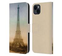 Head Case Designs Licenza Ufficiale Simone Gatterwe Tour Eiffel Terre E Posti Custodia Portafoglio in Pelle Compatibile con Apple iPhone 15 Plus