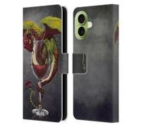 Head Case Designs Licenza Ufficiale Stanley Morrison Bevanda al vino rosso Draghi Custodia Portafoglio in Pelle Compatibile con Apple iPhone 17