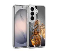 Head Case Designs Licenza Ufficiale Stanley Morrison Bevanda Steampunk d'oro Draghi Custodia in Gel [Protezione di Grado Militare] Compatibile Con Samsung Galaxy S26 E Compatibile Con MagSafe