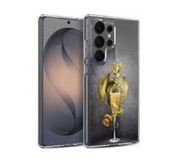 Head Case Designs Licenza Ufficiale Stanley Morrison Bicchiere da champagne oro Draghi Custodia in Gel [Grado Militare] Compatibile Con Samsung Galaxy S26 Ultra E Compatibile Con MagSafe