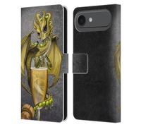 Head Case Designs Licenza Ufficiale Stanley Morrison Bicchiere da champagne oro Draghi Custodia Portafoglio in Pelle Compatibile con Apple iPhone 17 Air
