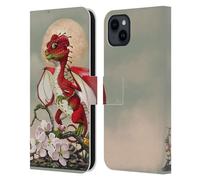 Head Case Designs Licenza Ufficiale Stanley Morrison Red Fruit Garden Draghi 3 Custodia Portafoglio in Pelle Compatibile con Apple iPhone 15 Plus