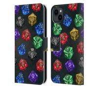 Head Case Designs Licenza Ufficiale Stanley Morrison Set Di Dadi Da Gioco Six Dragons Arte Custodia Portafoglio in Pelle Compatibile con Apple iPhone 15 Plus