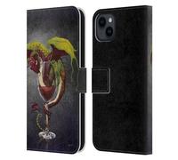 Head Case Designs Licenza Ufficiale Stanley Morrison Vino Rosso, Drago E UVA Arte Custodia Portafoglio in Pelle Compatibile con Apple iPhone 15 Plus