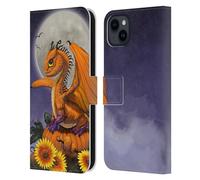 Head Case Designs Licenza Ufficiale Stanley Morrison Zucca di Halloween Draghi 3 Custodia Portafoglio in Pelle Compatibile con Apple iPhone 15 Plus