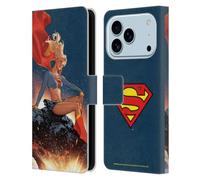 Head Case Designs Licenza Ufficiale Superman DC Comics #23 Variante SuperGirl Arte Fumetto Custodia Portafoglio in Pelle Compatibile con Apple iPhone 17 PRO