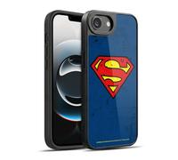Head Case Designs Licenza Ufficiale Superman DC Comics Aspetto Sdrucito Logo Cover in Gel Rinforzata [Protezione di Grado Militare] Compatibile con Apple iPhone 16e / iPhone 17e
