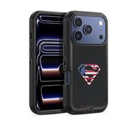 Head Case Designs Licenza Ufficiale Superman DC Comics Bandiera U.S. 2 Logo Custodia Antiurto Ultra Blindata compatibile con Apple iPhone 17 Pro