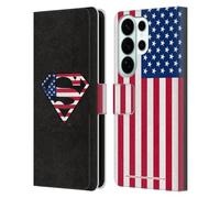 Head Case Designs Licenza Ufficiale Superman DC Comics Bandiera U.S. 2 Logo Custodia Portafoglio in Pelle Compatibile con Samsung Galaxy S26 Ultra