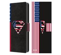 Head Case Designs Licenza Ufficiale Superman DC Comics Bandiera U.S. 2 Logo Custodia Portafoglio in Pelle Compatibile con Samsung Galaxy S25 FE