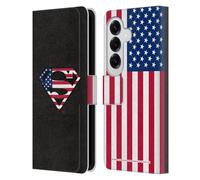 Head Case Designs Licenza Ufficiale Superman DC Comics Bandiera U.S. 2 Logo Custodia Portafoglio in Pelle Compatibile con Samsung Galaxy S26