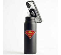 Head Case Designs Licenza Ufficiale Superman DC Comics Classic Logo Comic Art Nero Borraccia termica in acciaio inossidabile con supporto magnetico per telefono compatibile con gli accessori MagSafe