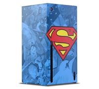 Head Case Designs Licenza Ufficiale Superman DC Comics Collage Loghi E Fumetti Console Da Gioco Wrap Compatibile con Xbox Series X