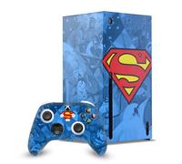 Head Case Designs Licenza Ufficiale Superman DC Comics Collage Loghi E Fumetti Pacchetto Console Da Gioco Wrap E Pelle Per Controller Compatibile con Xbox Series X