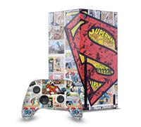 Head Case Designs Licenza Ufficiale Superman DC Comics Fuori Misura Loghi E Fumetti Pacchetto Console Da Gioco Wrap E Pelle Per Controller Compatibile con Xbox Series X