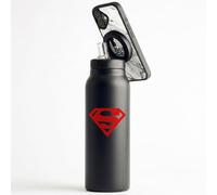 Head Case Designs Licenza Ufficiale Superman DC Comics Logo Rosso Arte Fumetti Nero Borraccia termica in acciaio inossidabile con supporto magnetico per telefono compatibile con gli accessori MagSafe