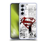 Head Case Designs Licenza Ufficiale Superman DC Comics Logo Rosso Schizzo Fumetto Arte Custodia in Gel [Protezione di Grado Militare] Compatibile con Samsung Galaxy A55 5G