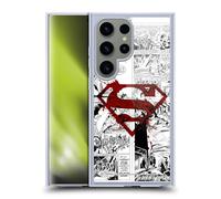 Head Case Designs Licenza Ufficiale Superman DC Comics Logo Rosso Schizzo Fumetto Arte Custodia in Gel Compatibile con Samsung Galaxy S24 Ultra 5G E Compatibile con MagSafe