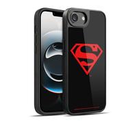 Head Case Designs Licenza Ufficiale Superman DC Comics Nero E Rosso Logo Cover in Gel Rinforzata [Protezione di Grado Militare] Compatibile con Apple iPhone 16e / iPhone 17e