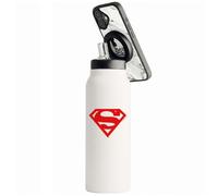 Head Case Designs Licenza Ufficiale Superman DC Comics Red Logo Arte Fumetti Bianco Borraccia termica in acciaio inossidabile con supporto magnetico per telefono compatibile con gli accessori MagSafe